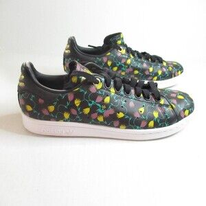 Adidas Womens Stan Smith Sneakers Originals Green Floral EH2036 Size 7.5M